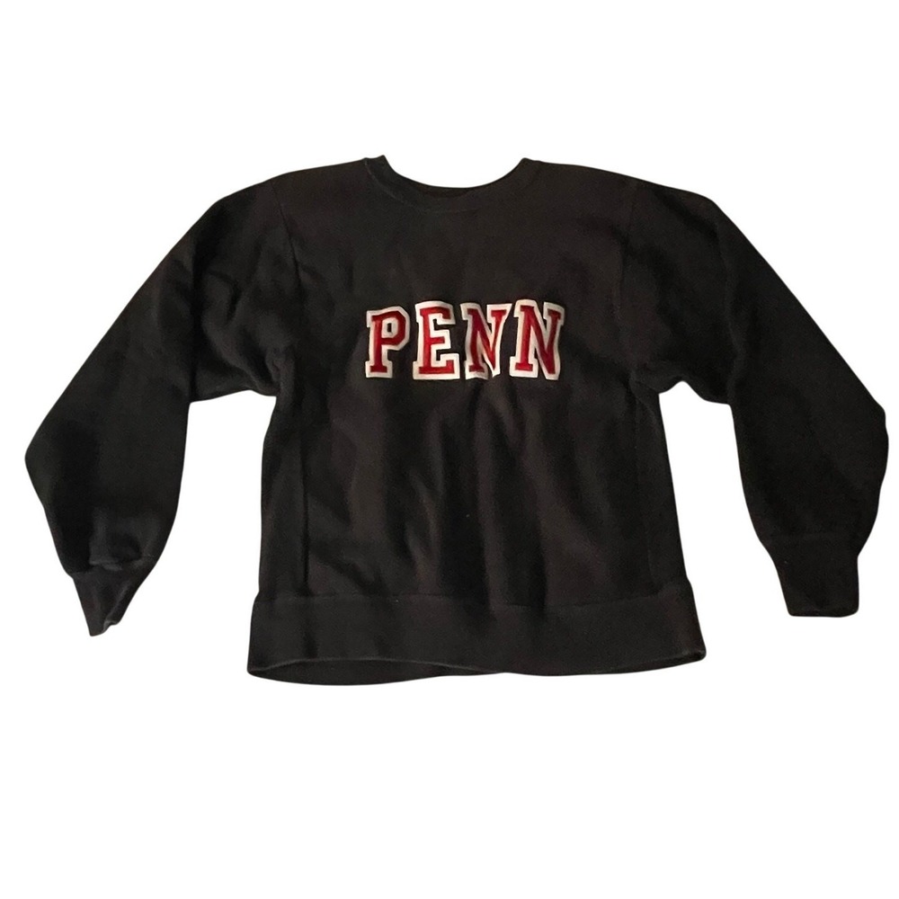 Hanes University of Pennsylvania PENN Crewneck Sweatshirt Black Adult Medium
